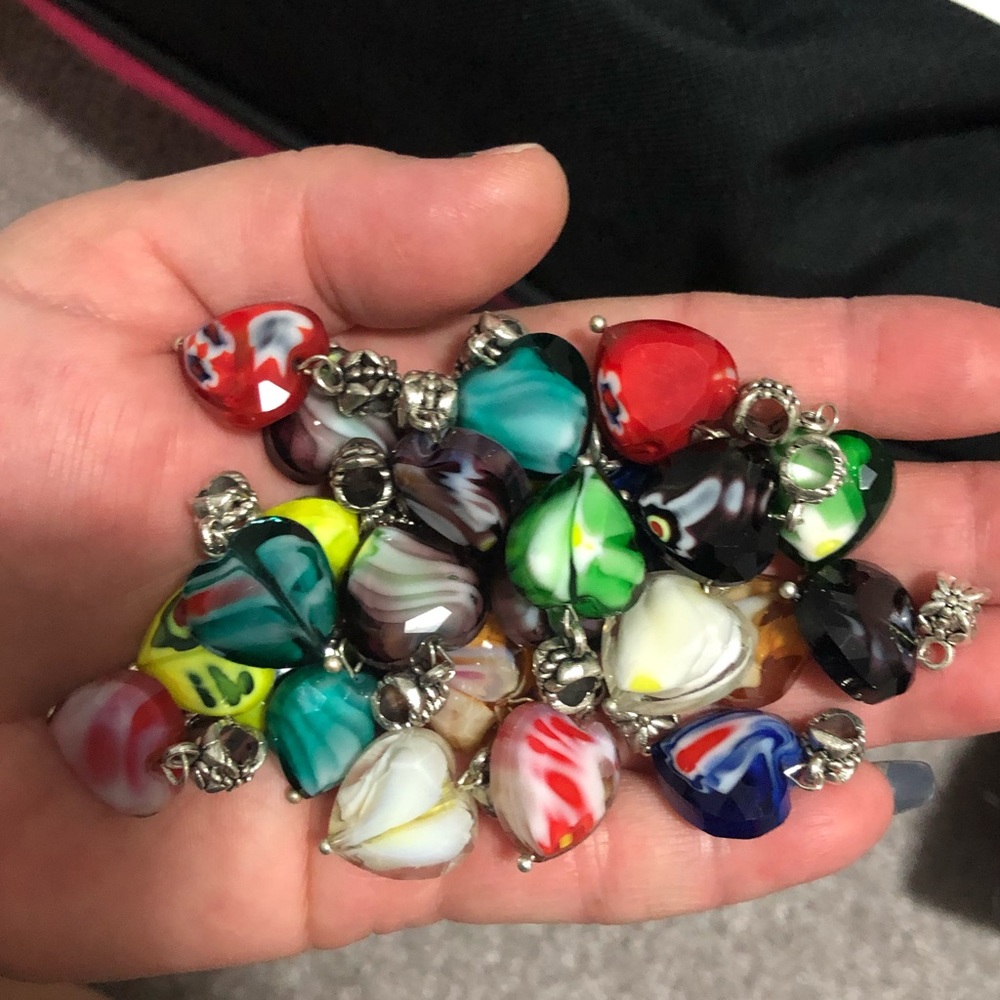 45 pcs heart ♥️ charms
